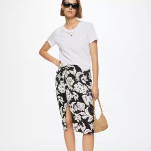 Mango floral skirt with slit